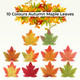 Artificial Autumn Maple Leaves (Pack of 100)